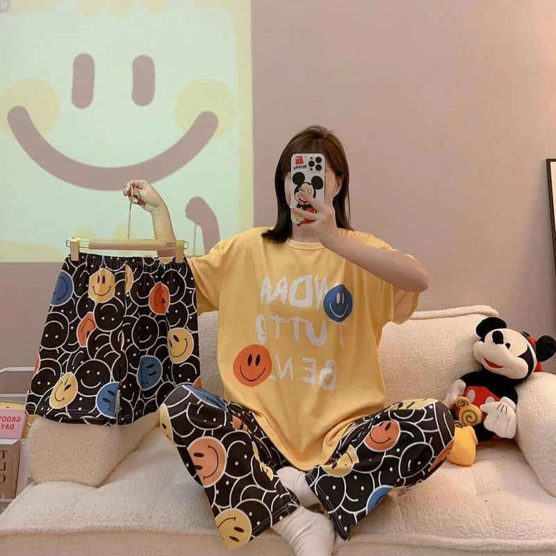 Smiley Faces 3 piece nightwear