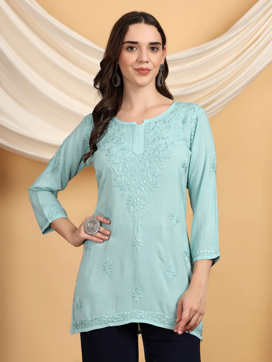 Misha Chikankari Modal Short Kurti