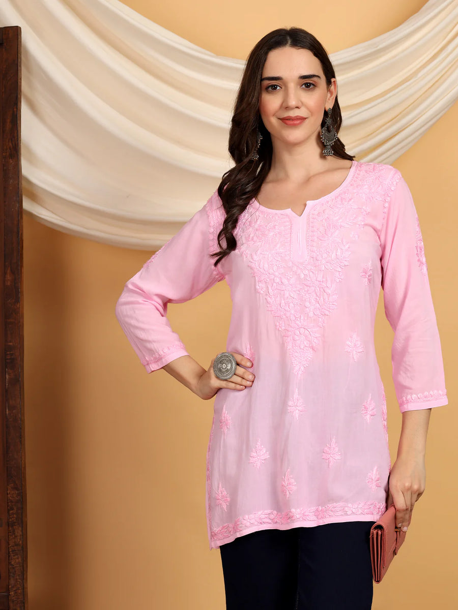 Misha Chikankari Modal Short Kurti