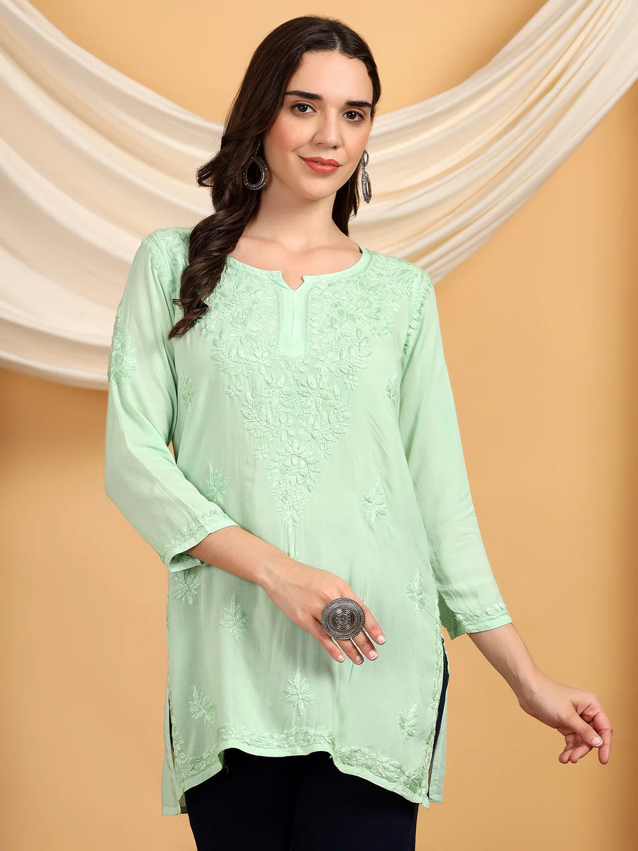 Misha Chikankari Modal Short Kurti