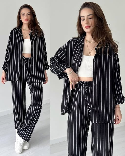 Striped Lining Shirt trouser Co-ord set
