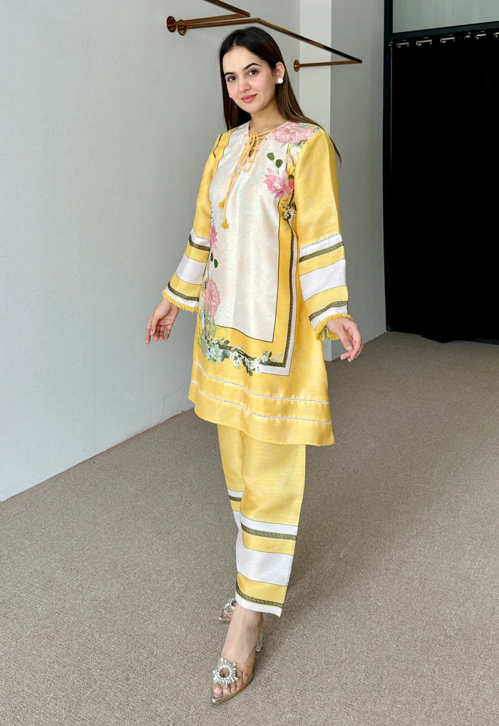 Yellow Mellow Festive Kurta Set