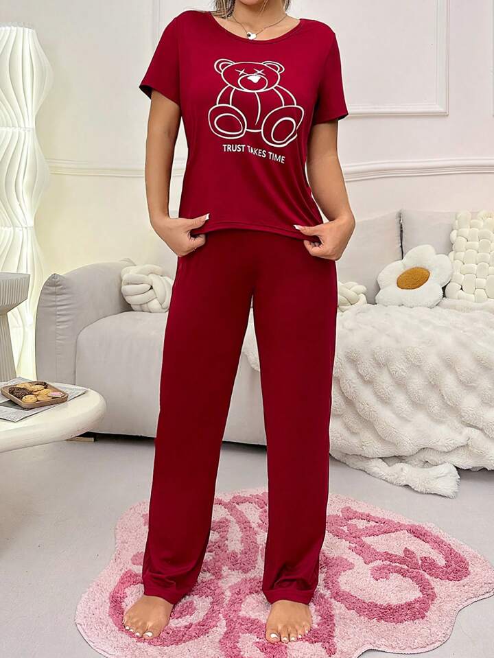 Trust Takes Time Printed Pj set