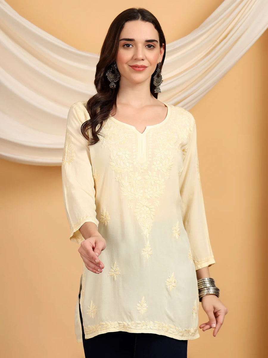 Misha Chikankari Modal Short Kurti