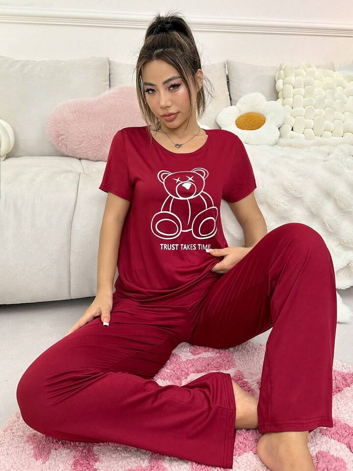 Trust Takes Time Printed Pj set