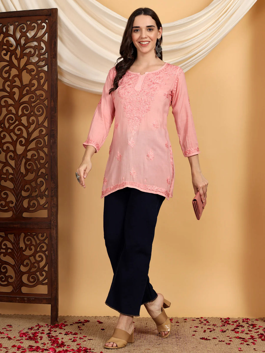 Misha Chikankari Modal Short Kurti