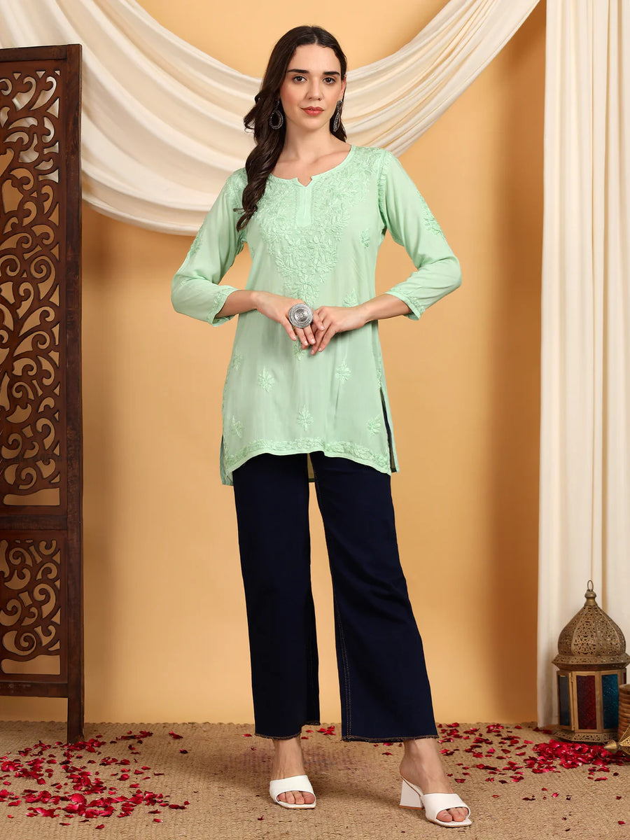 Misha Chikankari Modal Short Kurti