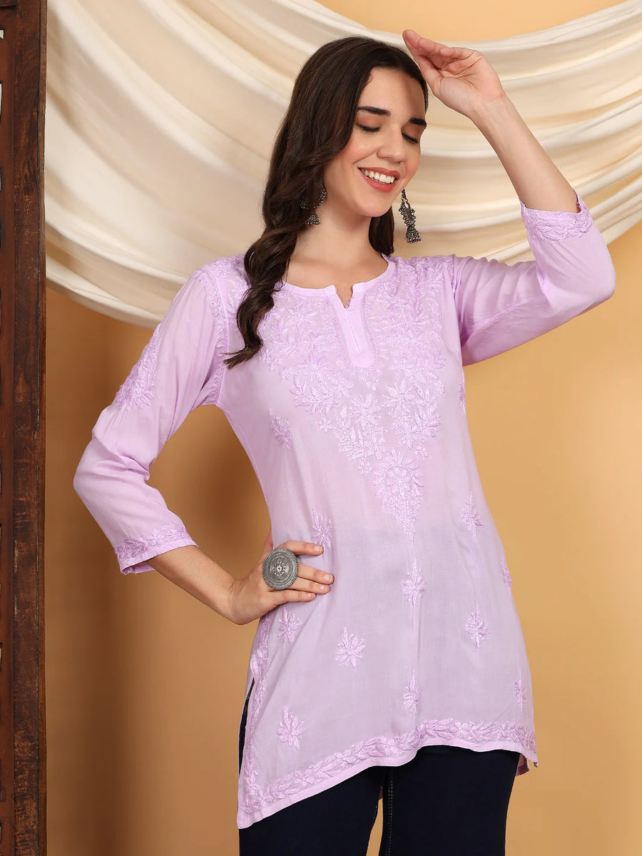 Misha Chikankari Modal Short Kurti