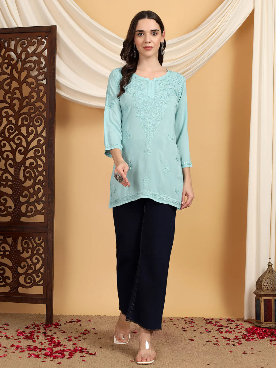 Misha Chikankari Modal Short Kurti