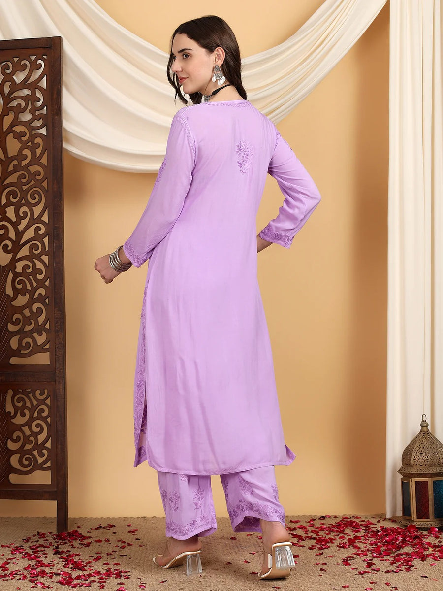 Farha Chikankari Premium Modal Co-ord Set