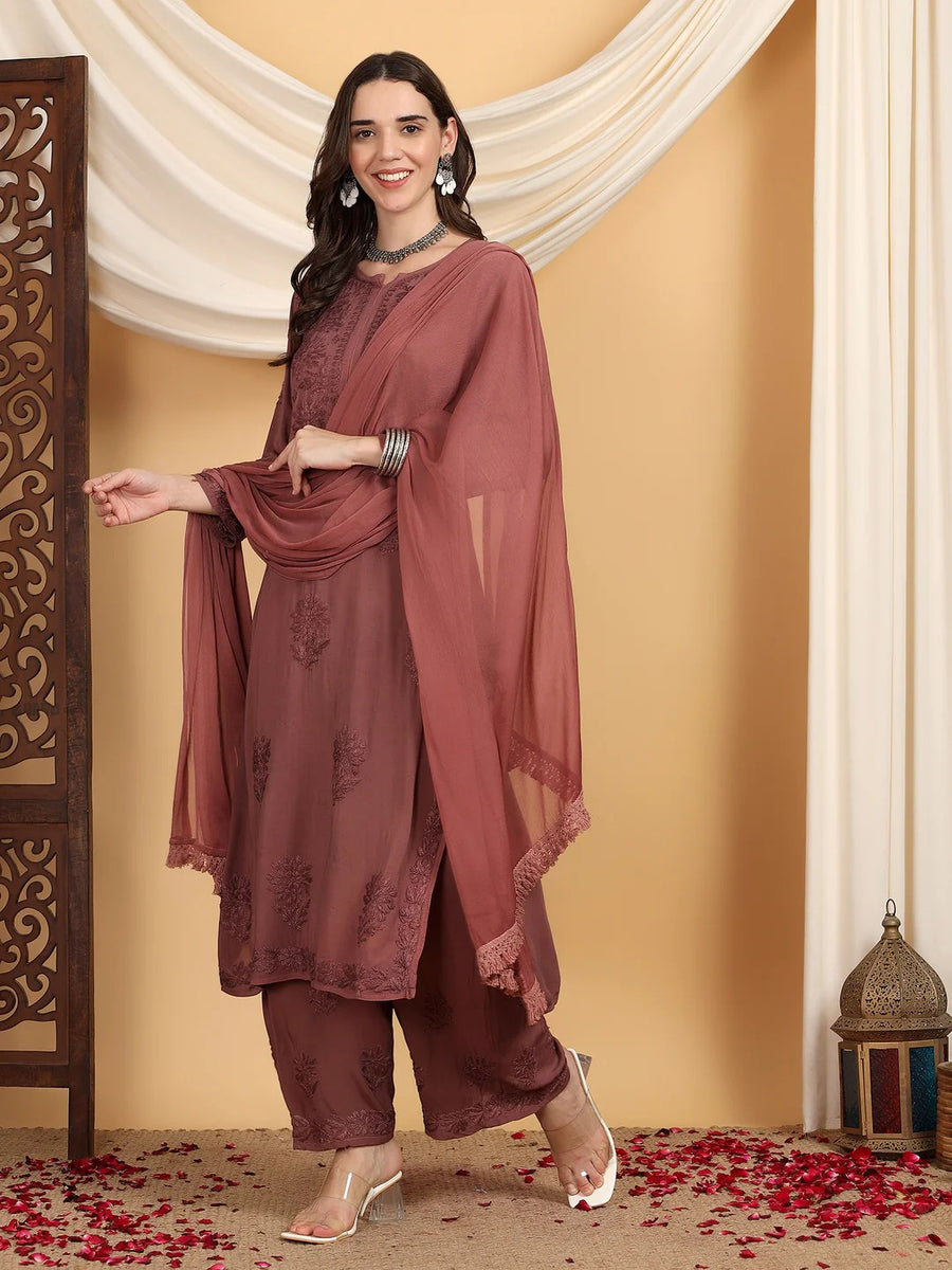 Farha Chikankari Premium Modal Co-ord Set