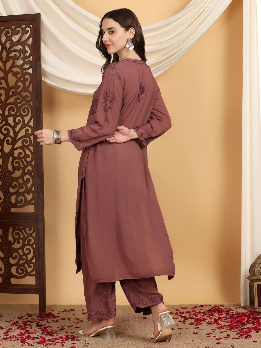 Farha Chikankari Premium Modal Co-ord Set