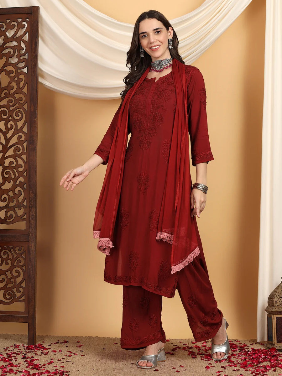 Farha Chikankari Premium Modal Co-ord Set