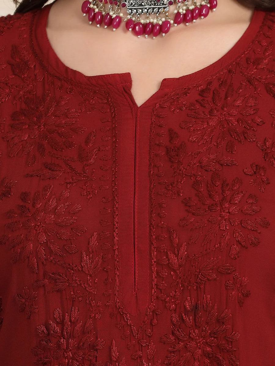 Farha Chikankari Premium Modal Co-ord Set