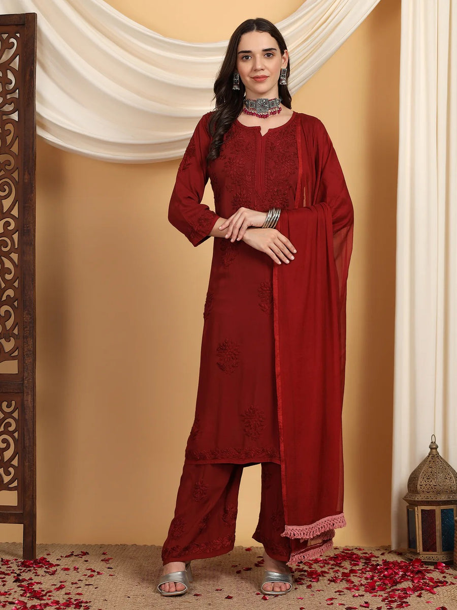 Farha Chikankari Premium Modal Co-ord Set