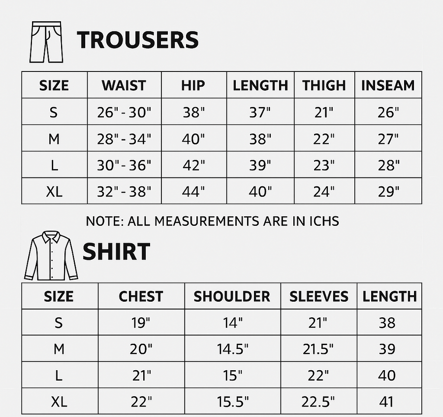 Black Shirt + Black Trouser Duo Set